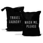 2pcs Travel Laundry Wet Bags, Machine Washable Wet Dry Bags for Baby Cloth Diapers Sports Workout Gym Clothes Sweat Swimsuits Traveling â Cloth Diaper Wet Bags, Swimming Equipment Bags (Wash me) by The Sunny Factory LLC