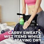 2pcs Travel Laundry Wet Bags, Machine Washable Wet Dry Bags for Baby Cloth Diapers Sports Workout Gym Clothes Sweat Swimsuits Traveling â Cloth Diaper Wet Bags, Swimming Equipment Bags (Wash me) by The Sunny Factory LLC