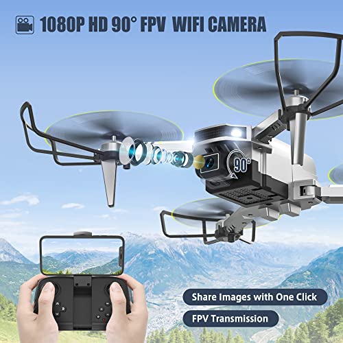 TOPRCBOXS S2 Mini Drone for Kids with 1080P HD Camera, FPV Quadcopter Cool Toys Gifts for Teenage Boys Girls, RC Camera Drone with Altitude Hold, Gravity Control, 3D Flips, Headless Mode, and 2 Batteries from TOPRCBOXS