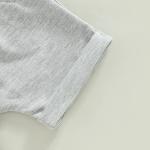 Summer Baby Boy Clothes Letter Print Short Sleeve T-Shirt Tops and Shorts Set Cute Baby Outfit for Boys (Little Dude-Blue,18-24 Months) from BeQeuewll