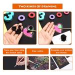 Scratch Art Rainbow Paper 36 Sheets, Colorful Magic Papers Black Scratch it Off Art Crafts Notes Boards with 4 Scratch Pen for Kids Holiday Birthday Gift (36 Papers) from VL-SP