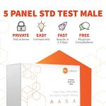 myLAB Box - Home Std Test for Men, Easy Test Kit for HIV 1 and 2, Chlamydia, Gonorrhea, and Trichomoniasis, at Home STD Testing for Men, 5 Panels from myLAB Box