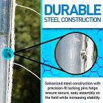 Franklin Sports Premier Steel Soccer Goal - Folding Backyard Soccer Goal with All Weather Net - Kids Backyard Soccer Net - Easy Assembly - 12x6' Soccer Goal - Silver from Franklin Sports, Inc.