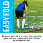 Franklin Sports Premier Steel Soccer Goal - Folding Backyard Soccer Goal with All Weather Net - Kids Backyard Soccer Net - Easy Assembly - 12x6' Soccer Goal - Silver from Franklin Sports, Inc.