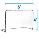Franklin Sports Premier Steel Soccer Goal - Folding Backyard Soccer Goal with All Weather Net - Kids Backyard Soccer Net - Easy Assembly - 12x6' Soccer Goal - Silver from Franklin Sports, Inc.