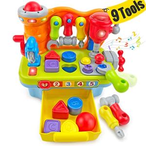Toys for 1 Year Old Boy Gifts Girl Toy, 9 in 1 Baby Toys 12-18 Months Multifunction Music Light Workbench Gift for 1 Year Old Toys Toddler Toys Age 1-2 Baby Boy Toys for 1 + Year Old Boy Birthday Gift by SunnyPal
