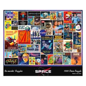 Re-marks Space Collage Puzzle, 1,000-Piece Jigsaw Puzzle for All Age from Re-marks