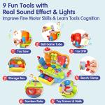Toys for 1 Year Old Boy Gifts Girl Toy, 9 in 1 Baby Toys 12-18 Months Multifunction Music Light Workbench Gift for 1 Year Old Toys Toddler Toys Age 1-2 Baby Boy Toys for 1 + Year Old Boy Birthday Gift by SunnyPal