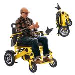 Electric Wheelchairs for Adults, Lightweight Folding Motorized Wheelchair, Used for All Terrain Wheelchair with Dual Batteries and Dual Motor, Auto-Folding Wheelchair with 6 Shock Absorbers (Y) by Pipleo