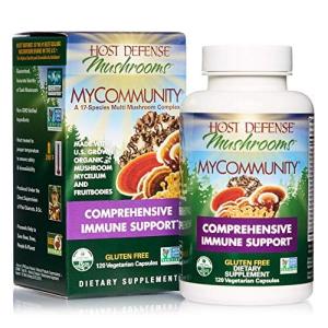 Host Defense, MyCommunity Capsules, Advanced Immune Support, Mushroom Supplement with Lionâs Mane, Reishi, Vegan, Organic, 120 Capsules (60 Servings) by Host Defense