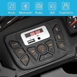 Kidzone 12V Battery Powered Licensed Chevrolet Silverado Trail Boss LT Kids Ride On Truck ATV Car, Toddler Electric Vehicles Toys w/ Remote Control, MP3/Bluetooth, Spring Suspension, LED Light, Black by Kidzone