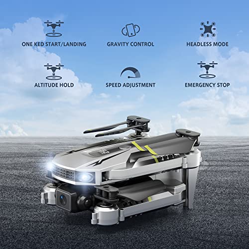 TOPRCBOXS S2 Mini Drone for Kids with 1080P HD Camera, FPV Quadcopter Cool Toys Gifts for Teenage Boys Girls, RC Camera Drone with Altitude Hold, Gravity Control, 3D Flips, Headless Mode, and 2 Batteries from TOPRCBOXS