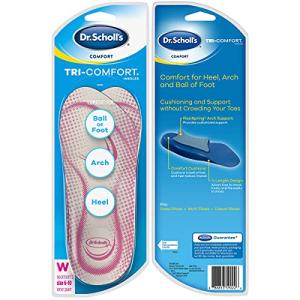 Dr. Scholl's Tri-Comfort Insoles - for Heel, Arch Support and Ball of Foot with Targeted Cushioning (for Women's 6-10) by Dr. Scholl's