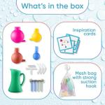 PLAYFRIENDS Toddler Bath Toys Gifts - STEM Inspired Kids Bath Toys & Mold Free Bath Toys, Perfect Bath Toys for Kids Ages 4-8, Bathtub Toys, Bath Toys, Tub Toys, Sensory Toys, Shower Toys, Fun Toys by Kids Squad LLC