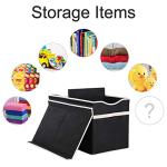 VICTOR'S Large Toy Box Chest with Lid, Collapsible Sturdy Toy Storage Organizer Boxes Bins Baskets for Kids, Boys, Girls, Nursery, Playroom, 26.8"x13.8" x16" (Black) by VICTOR'S