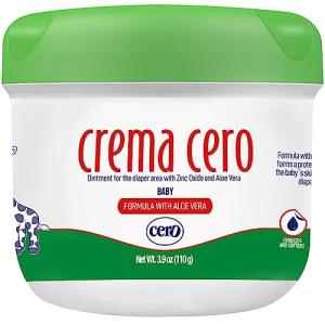Crema Cero Aloe Vera Diaper Rash Ointment (Zinc Oxide) 3.9 Oz from Laboratiorios Crema Cero S.A.