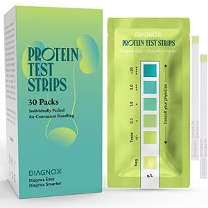 Protein Urine Test Strips Kit - Individually Packed at Home Urine Protein Test Strips - Science Backed Urinalysis Reagent Strips for Protein in Urine (30 Pack) by Diagnox LLC