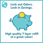 Diaper Lock Refills, Compatible with Diaper Genie | 240 Count (4-Pack) | Compatible with All Diaper Genie Pails by Angelcare