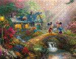 Ceaco Disney The Disney Collection 4 in 1 Multipack Sleeping Beauty, Mickey & Minnie Mouse, Snow White & Seven Dwarfs, and Cinderella Jigsaw Puzzles, (4) 500 Pieces from Ceaco