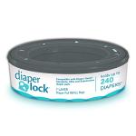 Diaper Lock Refills, Compatible with Diaper Genie | 240 Count (4-Pack) | Compatible with All Diaper Genie Pails by Angelcare