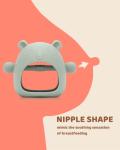 2 Packs Baby Teething Toy Silicone Bear Teething Mitten for Babies Over 3 Months Anti Dropping Wrist Hand Teethers Baby Chew Toys for Sucking Needs, BPA Free from ChooKaChoo