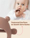 2 Packs Baby Teething Toy Silicone Bear Teething Mitten for Babies Over 3 Months Anti Dropping Wrist Hand Teethers Baby Chew Toys for Sucking Needs, BPA Free from ChooKaChoo