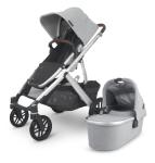 Vista V2 Stroller - Stella (Grey Brushed Melange/Silver/Chestnut Leather) from UPPAbaby