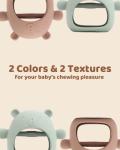2 Packs Baby Teething Toy Silicone Bear Teething Mitten for Babies Over 3 Months Anti Dropping Wrist Hand Teethers Baby Chew Toys for Sucking Needs, BPA Free from ChooKaChoo