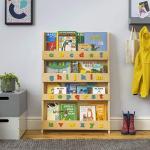 Tidy Books Kids Bookshelf with ABC (Age 0-10) Book Display Shelf, Toddler Book Shelf, Kids Wall Bookshelf, Natural, Wood, 45.3 x 30.3 x 2.8 in, Eco Friendly, Handmade, The Original Since 2004 by Tidy Books