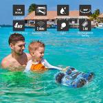 Amphibious RC Car for Kids,Pool Toys for 4 5 6 7 8-12 Year Old Boys 2.4 GHz Remote Control Boat Waterproof RC Monster Truck 4WD Remote Control Vehicle Boys Girls Gifts All Terrain Water Beach Toy by Yepofe