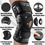 NEENCA Professional Hinged Knee Brace, Medical Knee Support with Removable Dual Side Stabilizers for Knee Pain, Arthritis, Meniscus Tear, Swollen, Injury Recovery, Joint Pain Relief, ACL. Men & Women from 