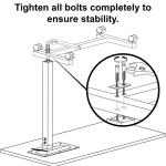 Vaunn Medical Adjustable Overbed Bedside Table With Wheels (Hospital and Home Medical Use) from Vaunn