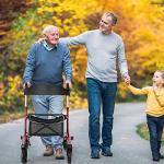 RINKMO Rollator Walkers for Seniors- Rollator Walker with Seat 8" Wheels- Easy Folding Senior Walker with Padded Backrest- Lightweight Mobility Walking Aid for Adult Elderly, Aluminum Frame, Red by RINKMO