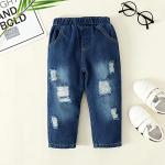 YALLET Toddler Boy Clothes 1-5T Boys Outfits Infant Short Sleeve T-Shirt Ripped Jeans 12 18 24 Months Baby Clothing Pants Set by 