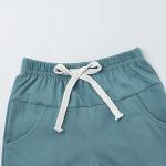 Toddler Boy Clothes 2T Baby Boys Summer Outfits Short Sleeve Patchwork Shirt & Shorts Set 2 Piece, Light Blue 2-3T/90cm by 