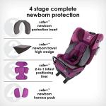 Diono Radian 3QXT 4-in-1 Rear and Forward Facing Convertible Car Seat, Safe Plus Engineering, 4 Stage Infant Protection, 10 Years 1 Car Seat, Slim Fit 3 Across, Purple Plum by Diono