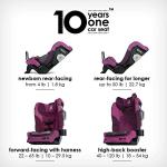 Diono Radian 3QXT 4-in-1 Rear and Forward Facing Convertible Car Seat, Safe Plus Engineering, 4 Stage Infant Protection, 10 Years 1 Car Seat, Slim Fit 3 Across, Purple Plum by Diono