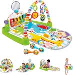 Fisher-Price Baby Gym with Kick & Play Piano Learning-Toy featuring Smart Stages Educational Content and 2 Soft Maracas Rattle-Toys [Amazon Exclusive] by Fisher-Price
