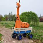 Outdoor Sport Blue Wagon All Terrain Pulling w/Removable Wooden Side Panels Air Tires Big Foot Panel Wagon 176 lbs. Weight Capacity Sturdy All Steel Wagon Bed, Children Kids' Pull-Along Wagons (Blue) from ZeHuoGe