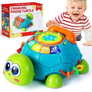 MAGIBX Baby Toys 6 to 12 Months Boy Girl Gifts, Infant Light Up Musical Turtle Crawling Toys for Babies 6-12-18 Months, Learning Educational Toys for Toddler Age 1-2 First Christmas Birthday Gifts by MAGIBX