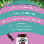 Liver Supplements with Milk Thistle - Artichoke - Dandelion Root Support Healthy Liver Function for Men and Women Natural Detox Cleanse Capsules Boost Immune System Relief - Natures Craft by Natures Craft