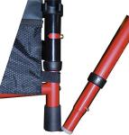 Walker KD Deluxe Portable Folding Travel with 5" Wheels and Legs Fold up (RED) by Healthline Trading