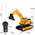 Remote Control Excavator Toy Truck RC Construction Vehicles for Boys Girls Kids RC Tractor with Working Sounds RC Tractor Construction Vehicles Toy by SURPZON