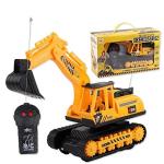 Remote Control Excavator Toy Truck RC Construction Vehicles for Boys Girls Kids RC Tractor with Working Sounds RC Tractor Construction Vehicles Toy by SURPZON