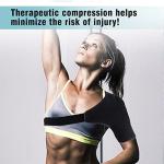 Omecon Shoulder Brace for Men Women - Shoulder Support and Compression Sleeve for Torn Rotator Cuff, Dislocated,Adjustable Fit for Left & Right Arm - Black, M from Omecon