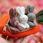 nezababy Easter Hide-and-Seek Bunnies in Carrot Pouch,3 Bunnies in a Carrot Purse,Carrot Plush Toy,Plush Stuffed Animal Surprise Zip 5.9x5.9 Inch nezababy-1 0 by nezababy-1