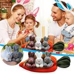 nezababy Easter Hide-and-Seek Bunnies in Carrot Pouch,3 Bunnies in a Carrot Purse,Carrot Plush Toy,Plush Stuffed Animal Surprise Zip 5.9x5.9 Inch nezababy-1 0 by nezababy-1