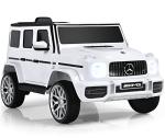 INFANS 12V Kids Ride On Car, Licensed Mercedes Benz G63 Electric Vehicle with Remote Control, Double Open Doors, Music, Bluetooth, 2 Speeds, Wheels Suspension, Battery Powered Driving Toy (White) by INFANS