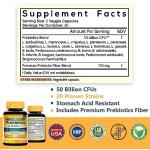 NewRhythm Probiotics 50 Billion CFU 20 Strains, 60 Veggie Capsules, Targeted Release Technology, Stomach Acid Resistant, No Need for Refrigeration, Non-GMO, Gluten Free from NewRhythm