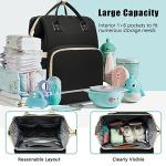 Diaper Bag Backpack with Changing Station, Large Black Baby Bags for Girl Boys Dad Mom, Baby Shower Gifts, Baby Registry Search, Baby Stuff for Newborn Essentials Must Haves Items by ROSEGIN